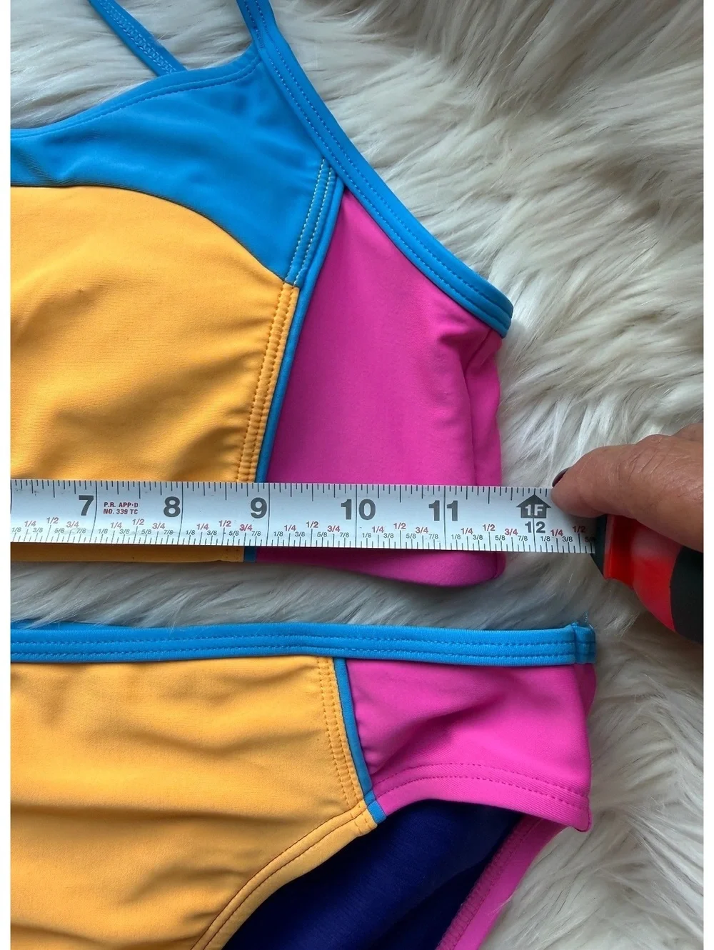 Under Armour Girls' Colorblock Two-Piece Swimsuit Size 12